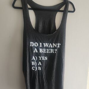 Gray Graphic Tank Top